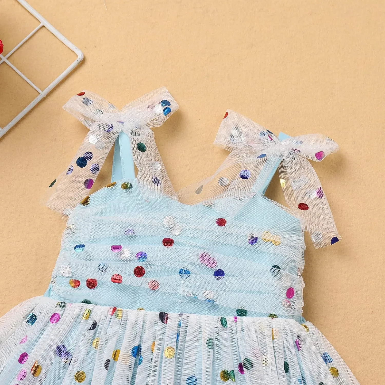Toddler Baby Tutu Dress Sleeveless Tulle Dress First Birthday Cake Smash Pageant Clothes for Photo Shoot