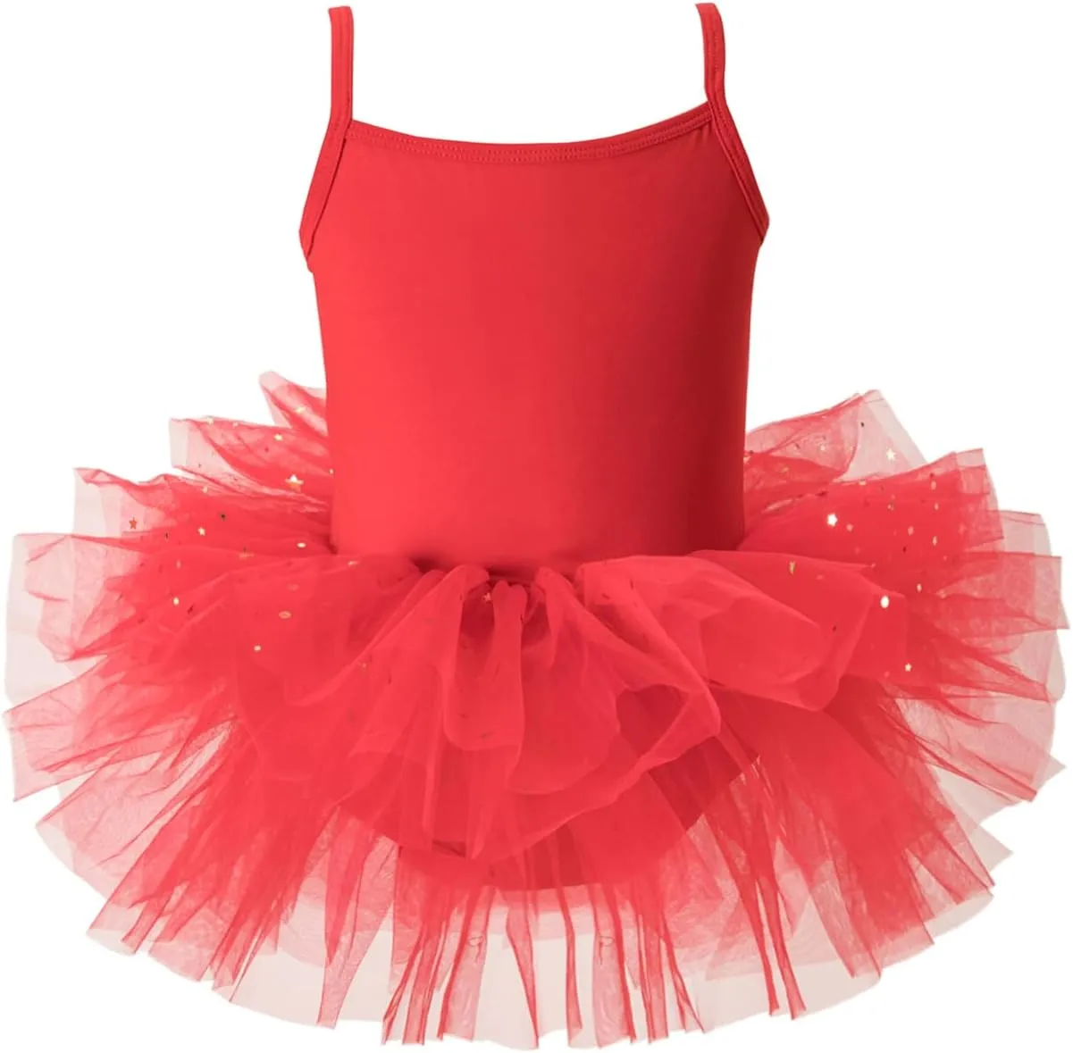 Toddler Girls Ballet Dress Toddler Dance Leotard Tutu with Shiny Tulle Ballerina Costume with Tulle Cuffs