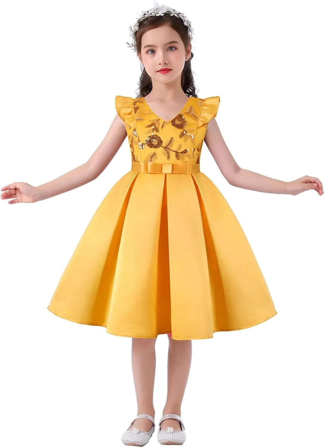 Toddler Girls Dress Cotton Linen Ruffle Backless Sleeveless Kids Casual Party Dresses Summer Beach Sundress Clothes