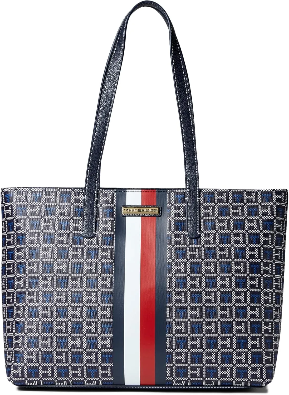 Tommy Hilfiger Ainsley II Top Zip Tote Coated Square Monogram