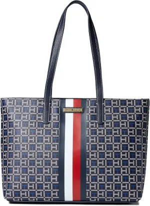 Tommy Hilfiger Ainsley II Top Zip Tote Coated Square Monogram