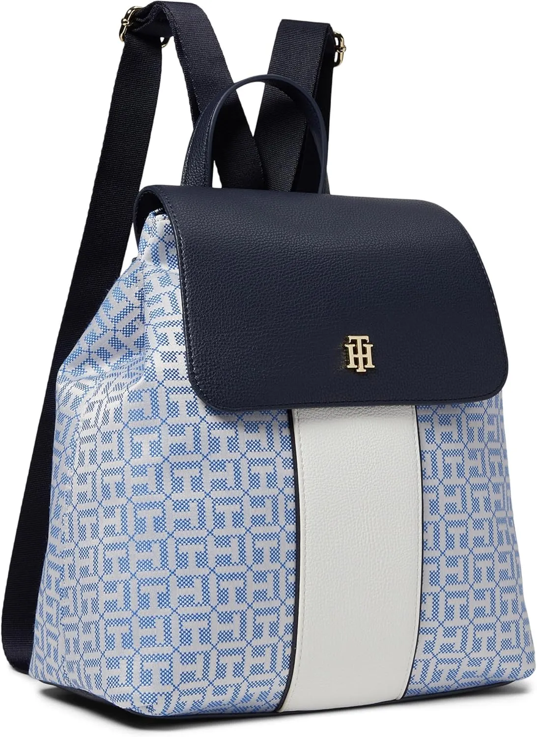 Tommy Hilfiger Chloe II Flap Backpack Blue Spell/White Greige One Size