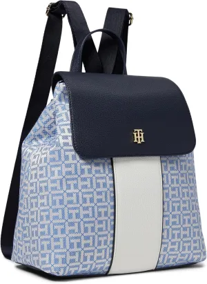 Tommy Hilfiger Chloe II Flap Backpack Blue Spell/White Greige One Size