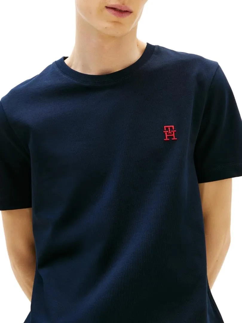 Tommy Hilfiger Men's Short Sleeve Cotton Graphic T-Shirts with Embroidered Monogram Logo
