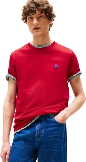 Tommy Hilfiger Men's Short Sleeve Cotton Graphic T-Shirts with Embroidered Monogram Logo