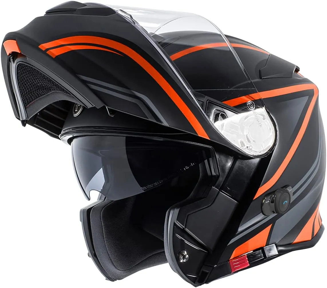 TORC T28B Blinc Wireless Integrated Full Face Motorcycle Helmet DOT & ECE Approved
