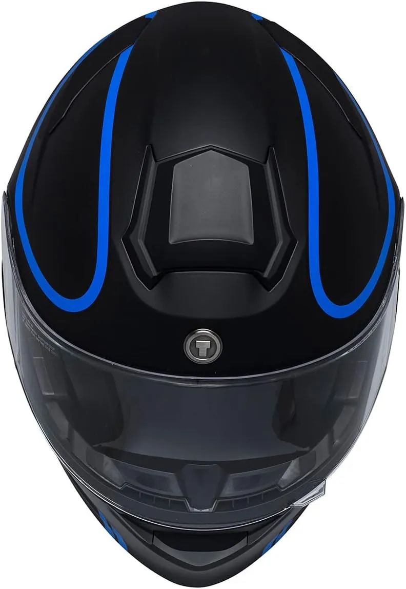 TORC Unisex-Adult Flip-Up Motorcycle Helmet Matte Blue Large