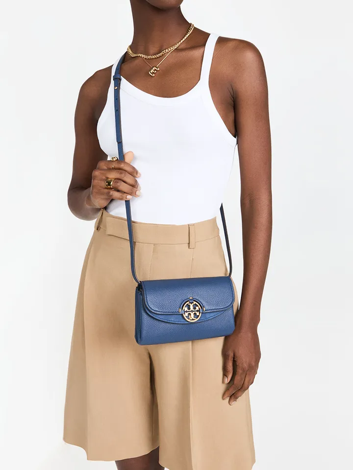 Tory Burch Miller Crossbody Wallet Bluestone
