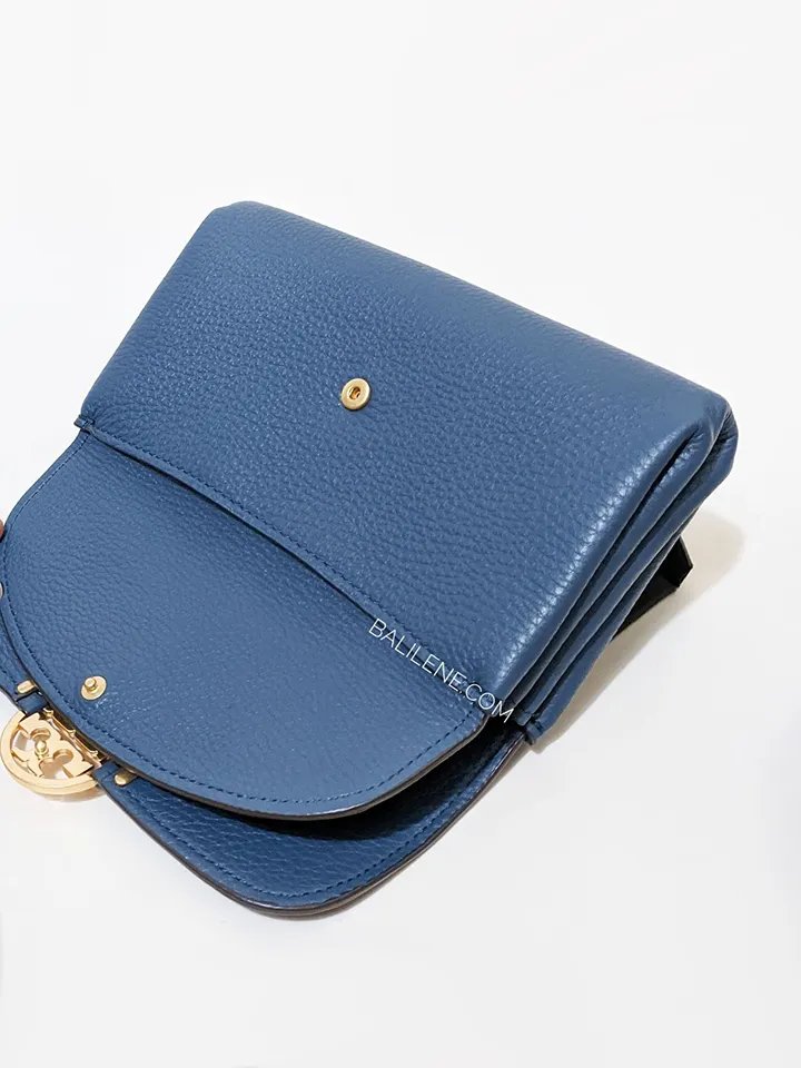 Tory Burch Miller Crossbody Wallet Bluestone