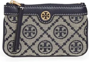 Tory Burch Women's T Monogram Jacquard Card Case Key Fob