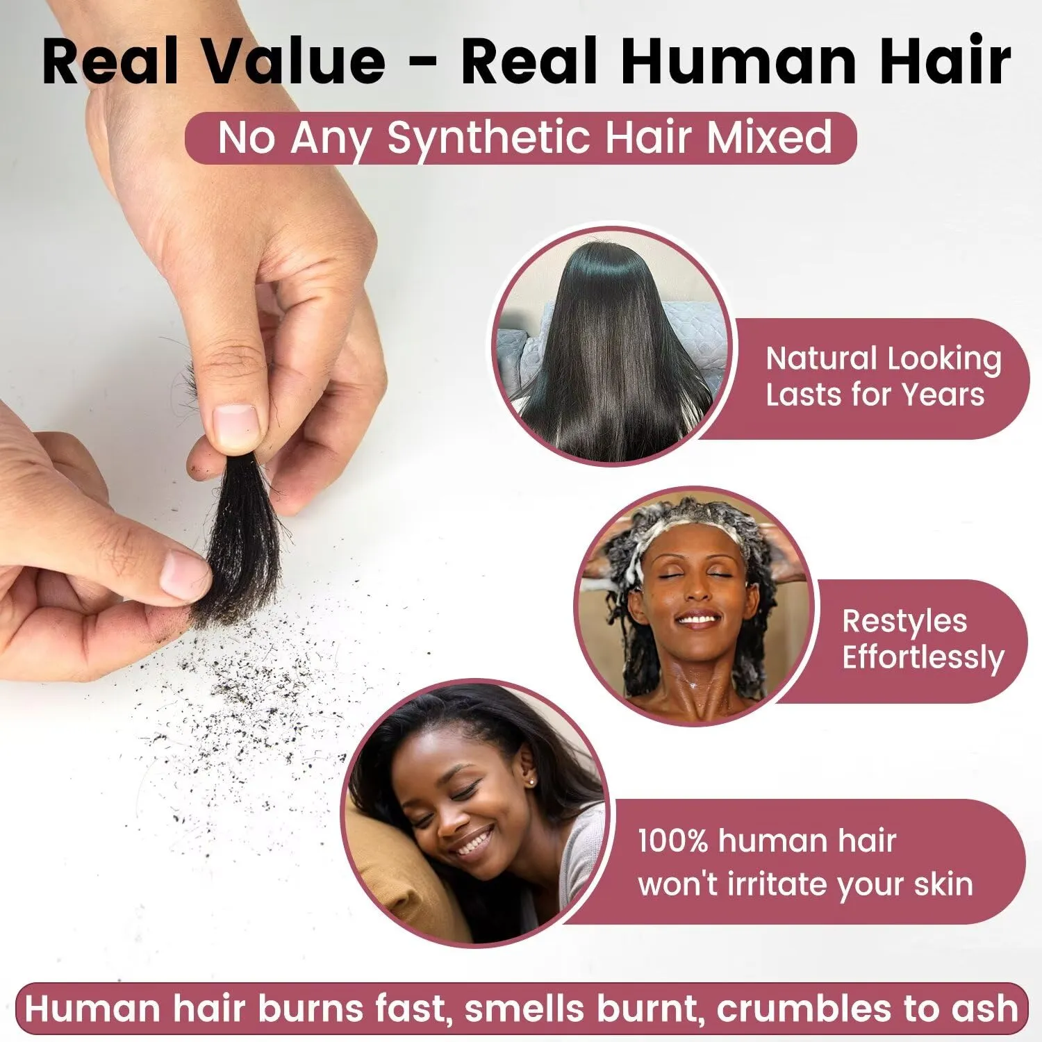Transparent Lace Closure 5x5, Invisible Thin Swiss Lace with Free Part 12A Brazilian Straight Remy Human Hair Extensions Closure Pre Plucked with Baby Hair Natural Black 16 Inch