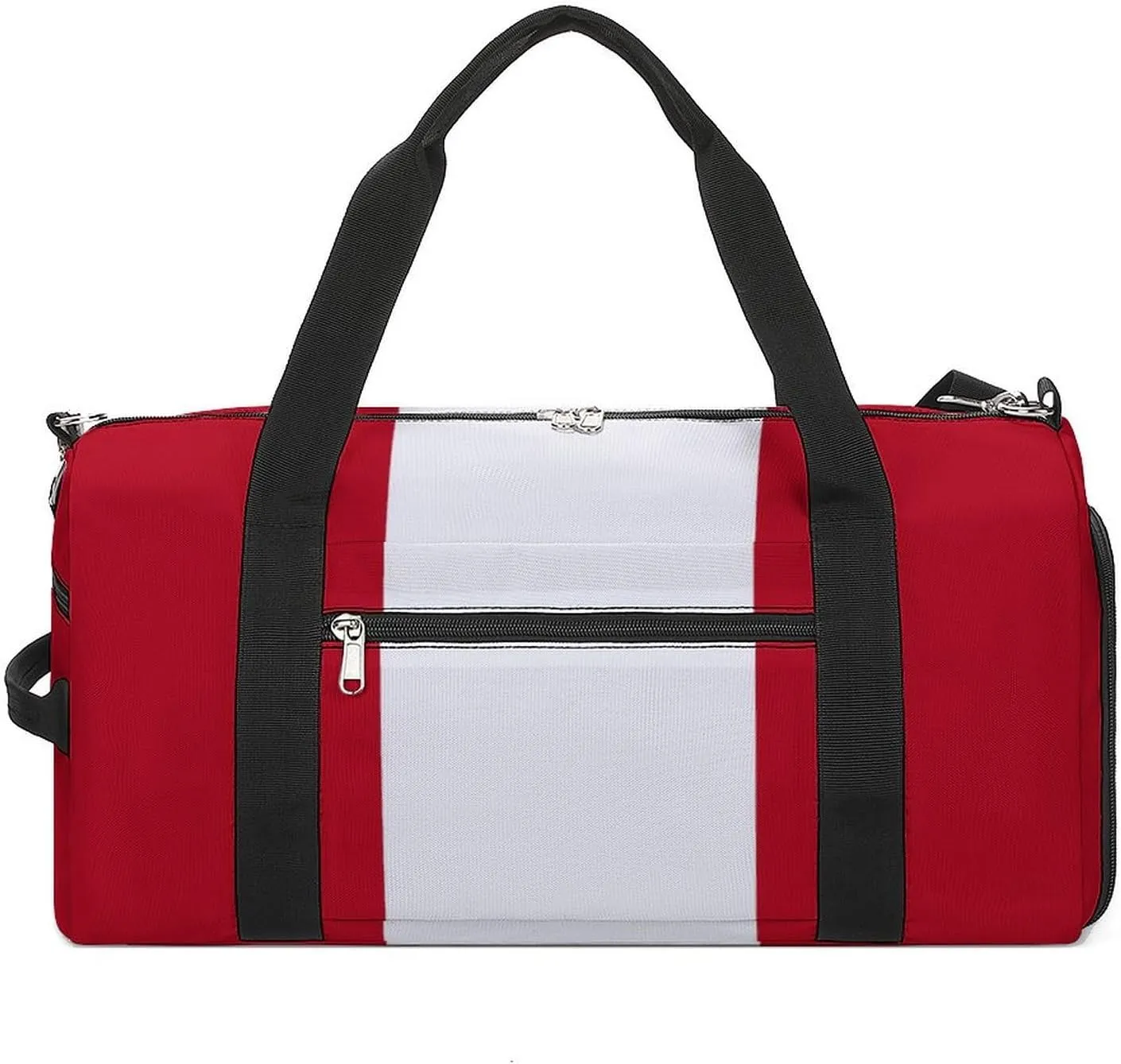 Travel Duffel with Peru Flag Shoe Compartment Gym Bag Waterproof Weekender for Yoga