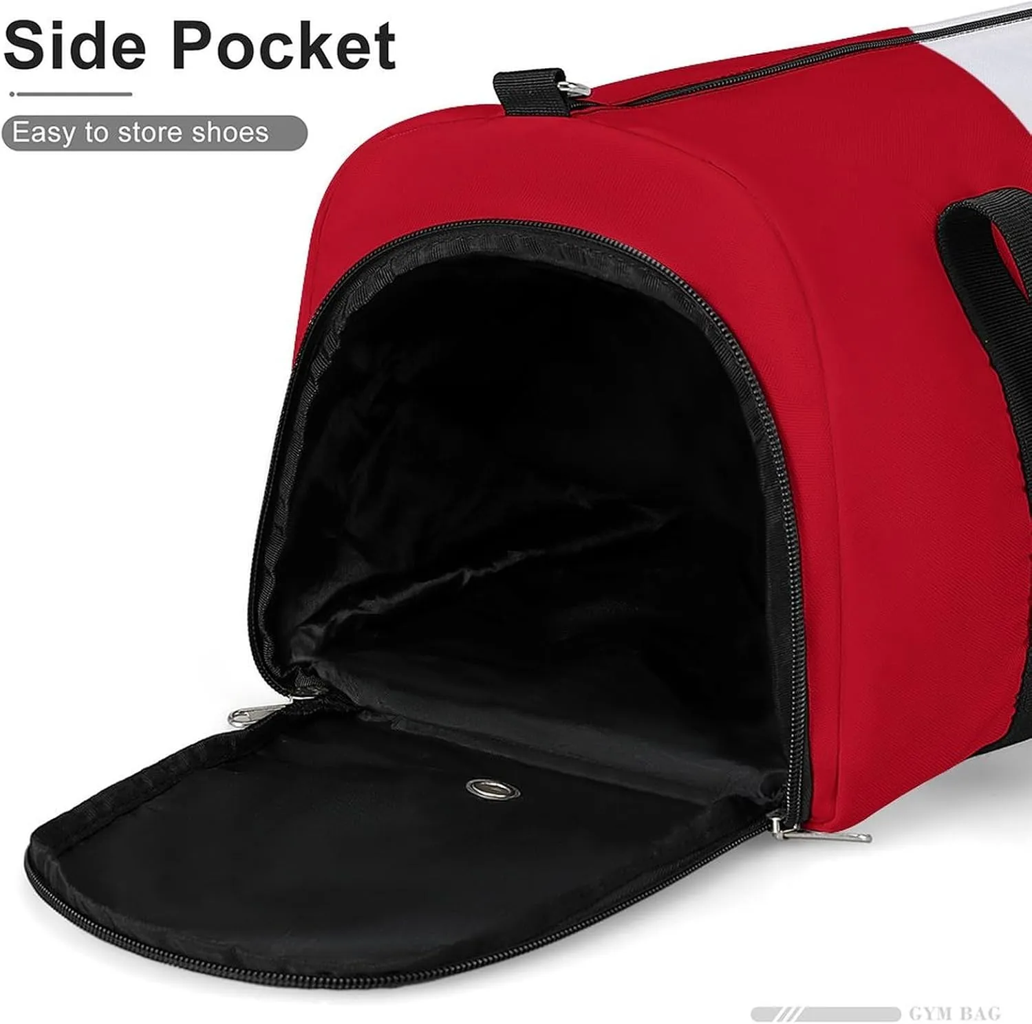 Travel Duffel with Peru Flag Shoe Compartment Gym Bag Waterproof Weekender for Yoga