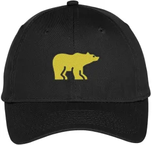 Trendy Apparel Shop Golden Bear Embroidered Animal Themed Cap