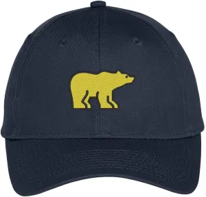 Trendy Apparel Shop Golden Bear Embroidered Animal Themed Cap