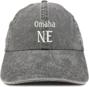 Trendy Apparel Shop Omaha NE Embroidered Pigment Dyed Washed Baseball Cap