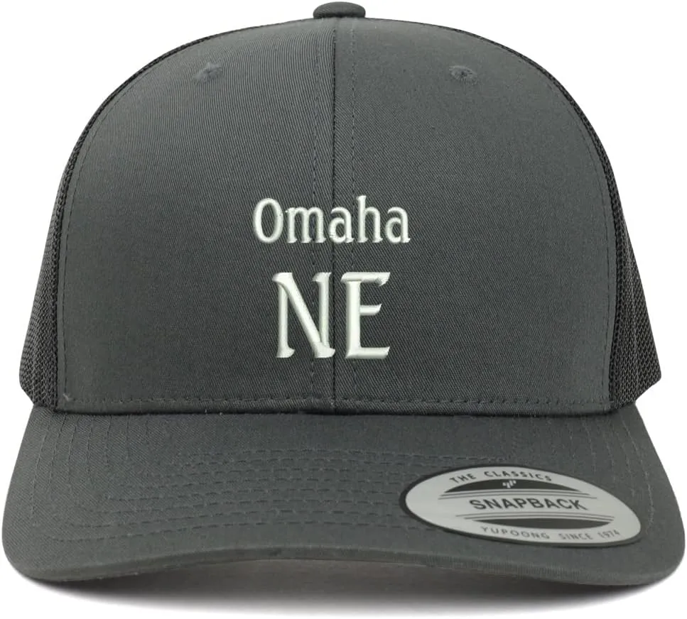 Trendy Apparel Shop Omaha NE Embroidered Retro Fit Trucker Mesh Cap