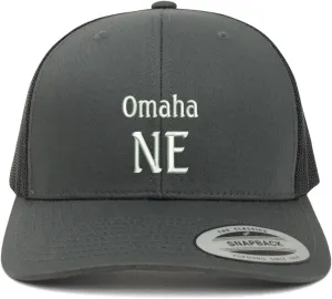 Trendy Apparel Shop Omaha NE Embroidered Retro Fit Trucker Mesh Cap