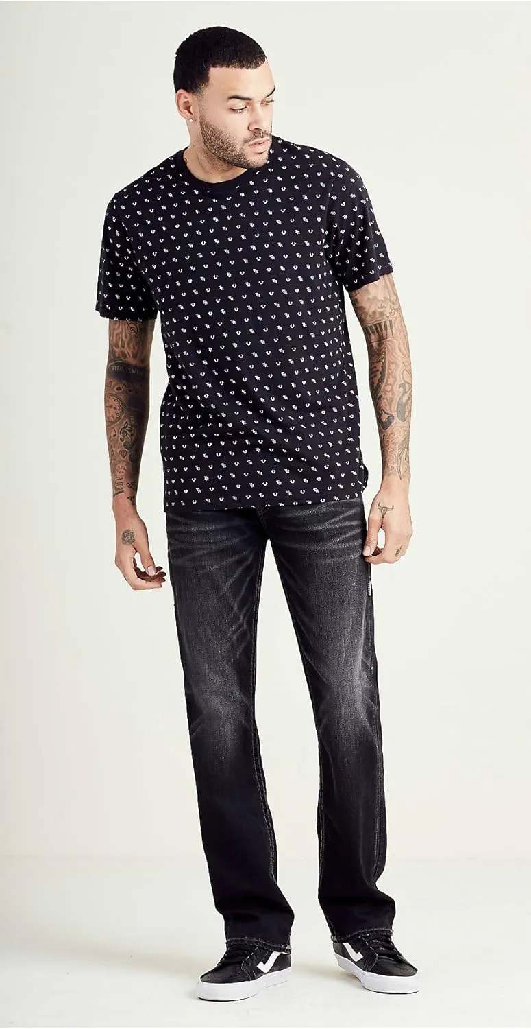 True Religion Men's All Over Monogram Tee T Shirt