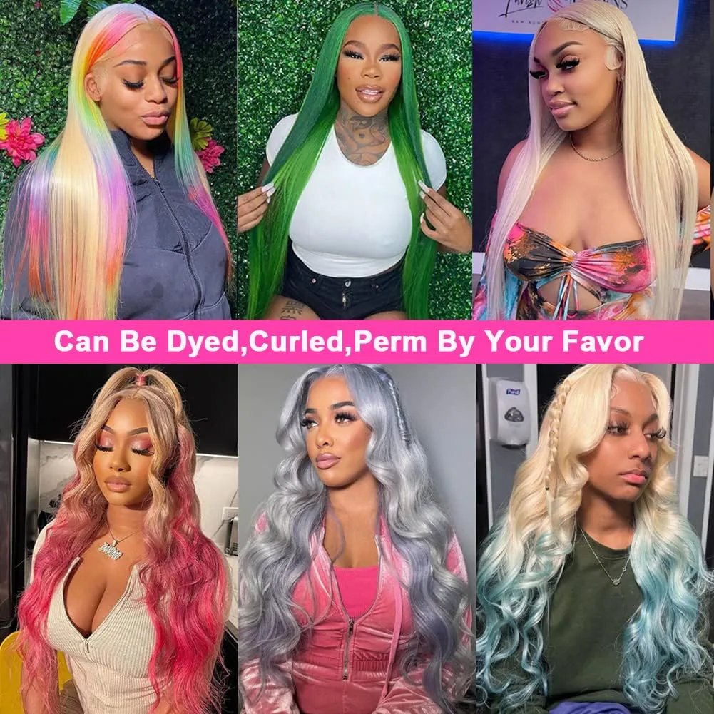 Tuneful 250% Density 613 13x6 Lace Front Wig Human Hair 28 Inch Straight Blonde Lace Front Wigs Human Hair Pre Plucked 613 HD Lace Frontal Wig Human Hair Natural Hairline