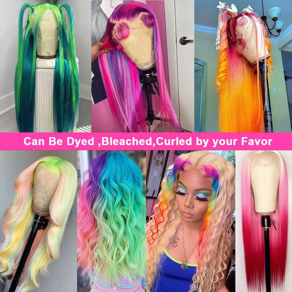 Tuneful 613 Lace Front Wig Human Hair 13x6 Blonde Lace Front Wigs Human Hair 26 Inch 180% Density Straight 613 Frontal Wig Pre Plucked With Baby Hair