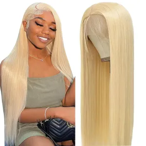 Tuneful 613 Lace Front Wig Human Hair 13x6 Blonde Lace Front Wigs Human Hair 26 Inch 180% Density Straight 613 Frontal Wig Pre Plucked With Baby Hair