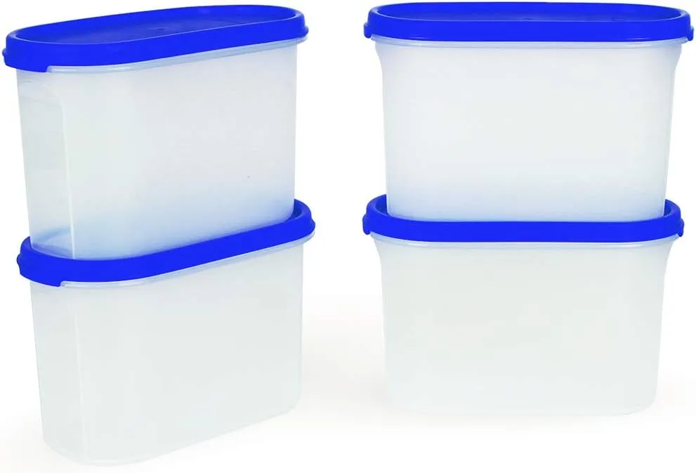 Tupperware Modular Mates Oval 2 Container Set, 1.1 Litres, 4-Pieces