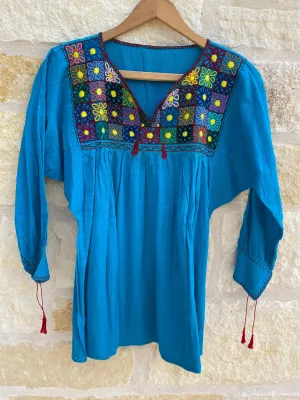 Turquoise Rococo Blouse
