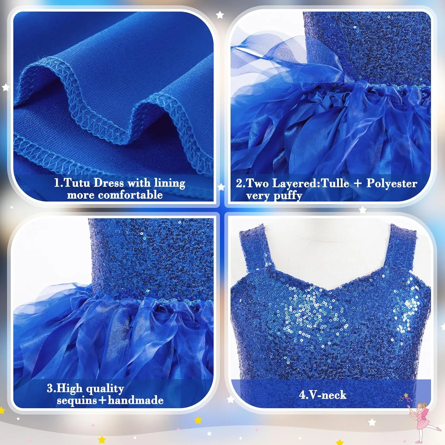 Tutu Dress for Girls Sparkly Sequin Tulle Princess Birthday Party Dress for Toddler Girls Prom Sneaker Ball Gown