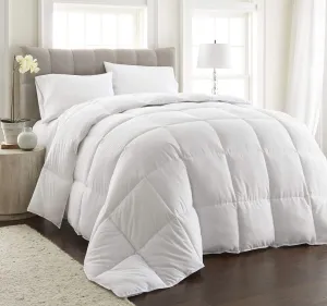 Twin XL 68"x92" White Down Alternative Comforter Duvet Insert - Corner Tabs, Double Stitches, Piped Edges, Siliconized Fiber, Protects Against Dust Mites, Hypoallergenic, Allergy Free