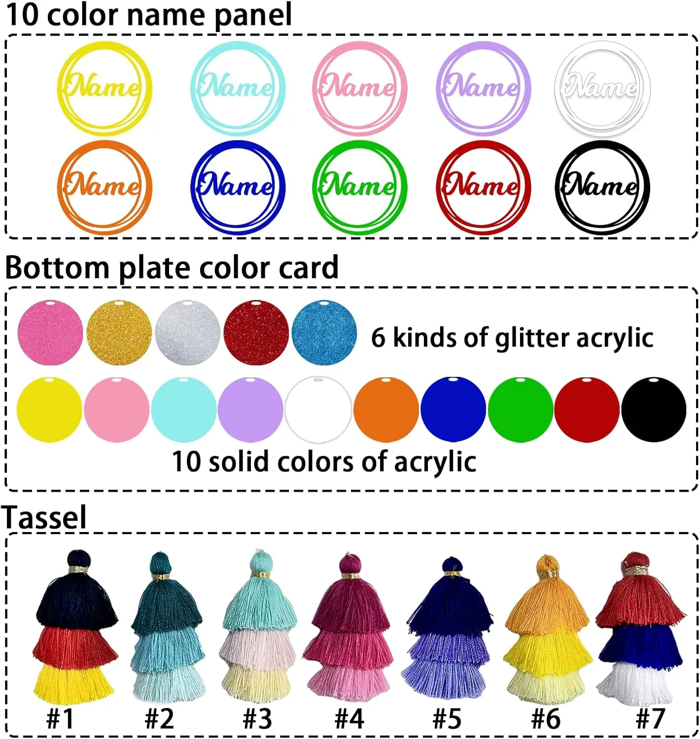 Ubjva Personalized Accessories Custom Name Keychain for Beach, Tote, Backpack, Diaper Bag