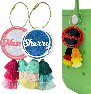 Ubjva Personalized Accessories Custom Name Keychain for Beach, Tote, Backpack, Diaper Bag