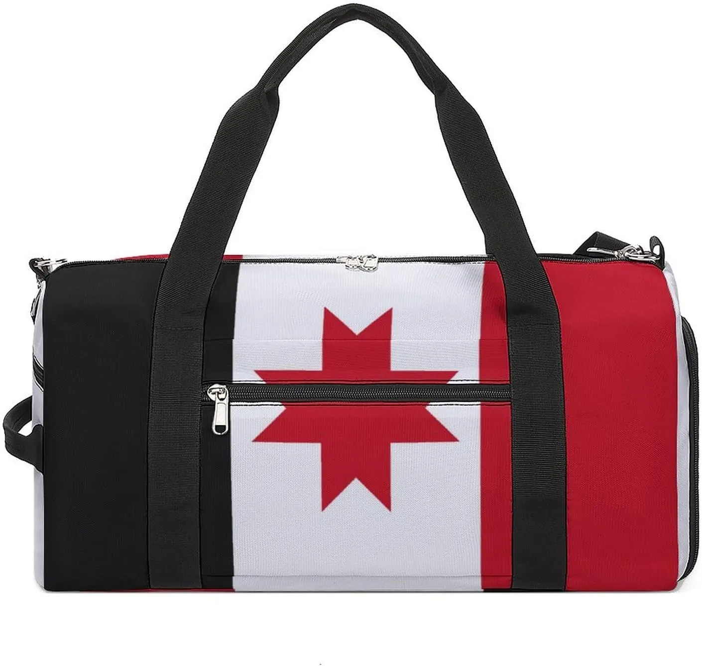 Udmurtia Flag Sports Duffel with Wet Pocket and Shoe Compartment Gym Bag for Travel Yoga