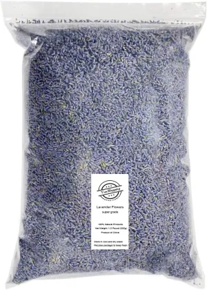 Ultra Blue Lavender Bud Organic Dried Flower Wholesale,Dried Lavender Buds Sachets Flowers - 100% Natural,Ultra Blue Grade (1.5pound)