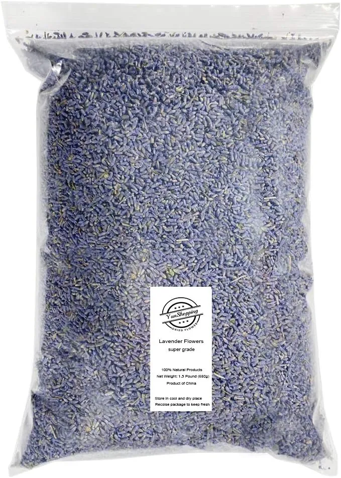 Ultra Blue Lavender Bud Organic Dried Flower Wholesale,Dried Lavender Buds Sachets Flowers - 100% Natural,Ultra Blue Grade (1.5pound)