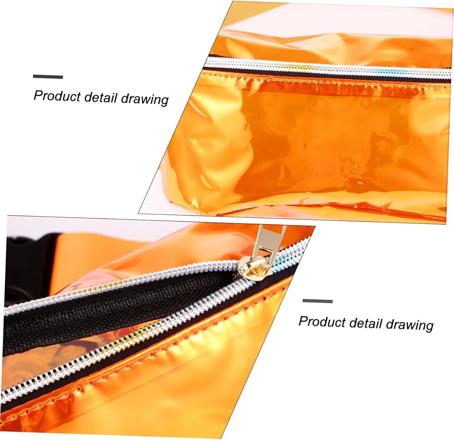 Unique Pvc Crossbody Bag Women's Fashion Waist Bag Comfortable Strap Zipper for Safety Great for Shopping Outdoor Adventures