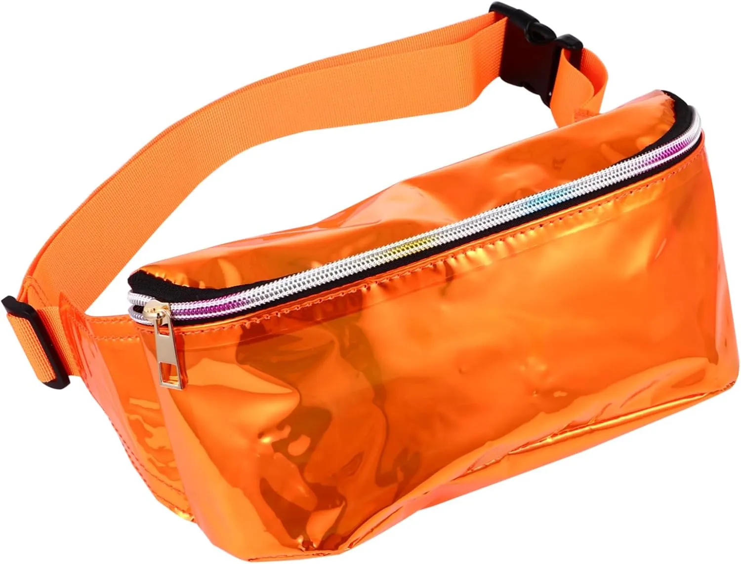 Unique Pvc Crossbody Bag Women's Fashion Waist Bag Comfortable Strap Zipper for Safety Great for Shopping Outdoor Adventures