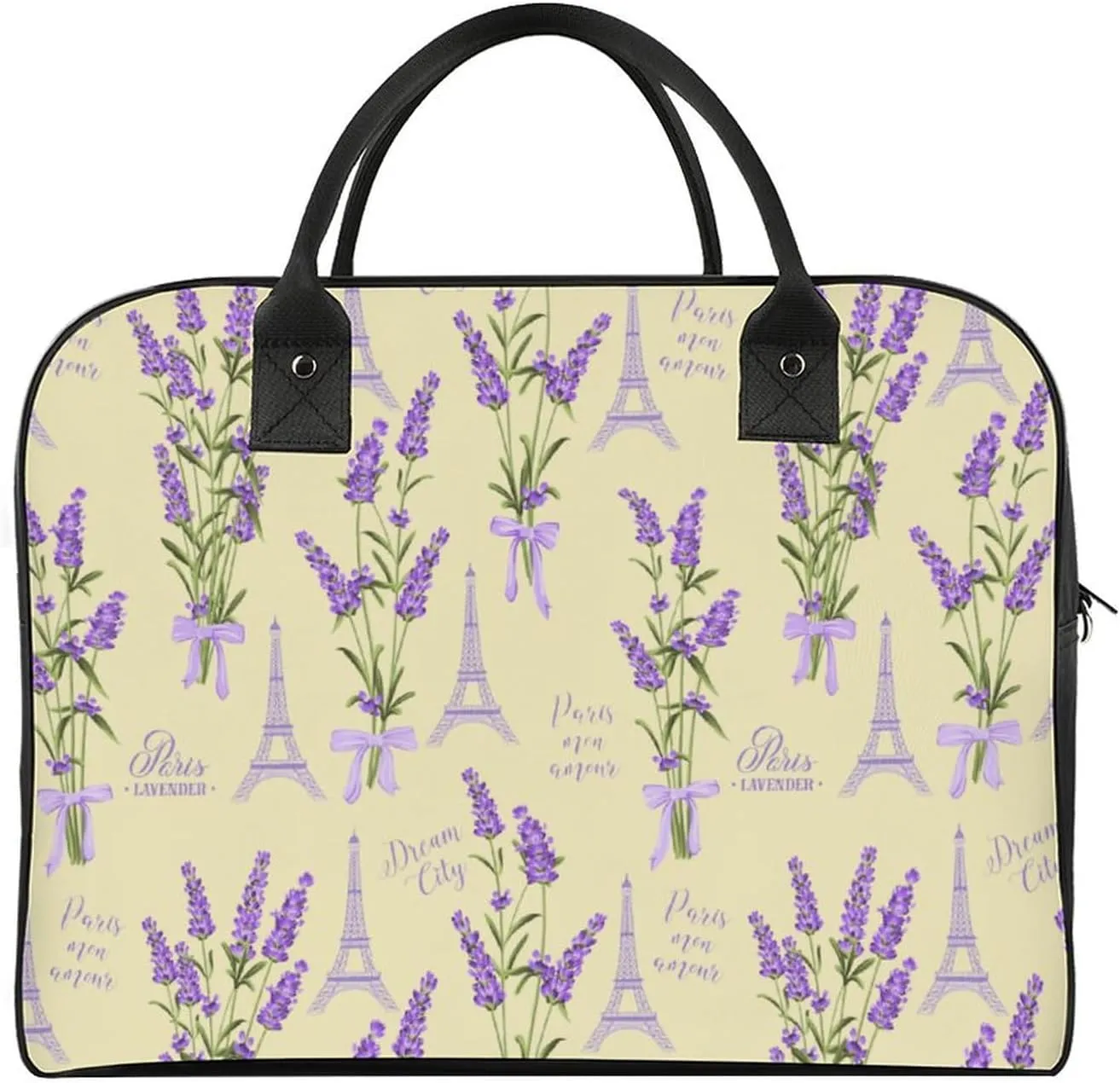 Unisex Casual Nylon Berries Patterns Retro Handbag for Touring 13" X 19" X 8"