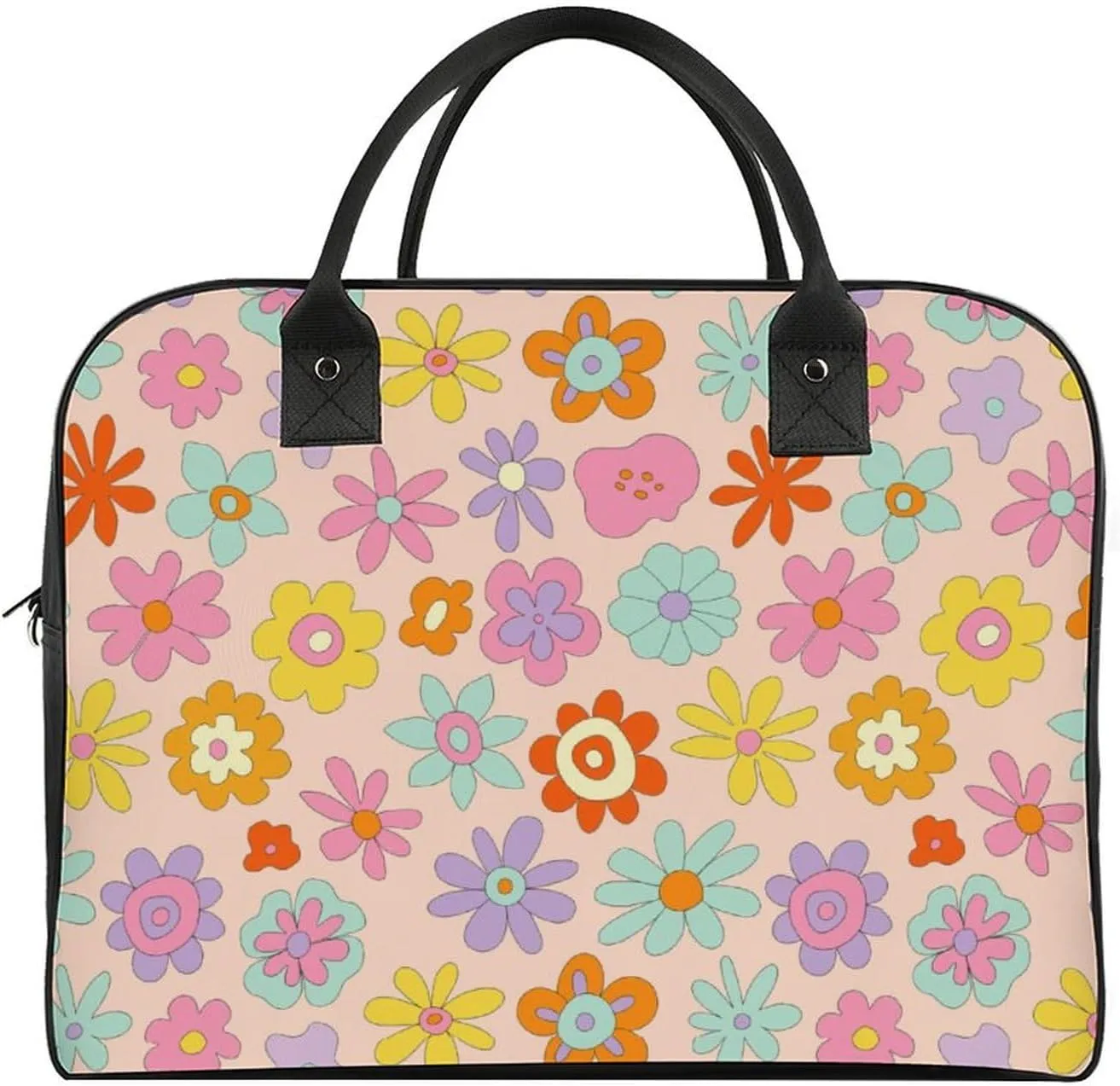 Unisex Casual Nylon Gingerbread House Simple Handbag for Touring 13" X 19" X 8"