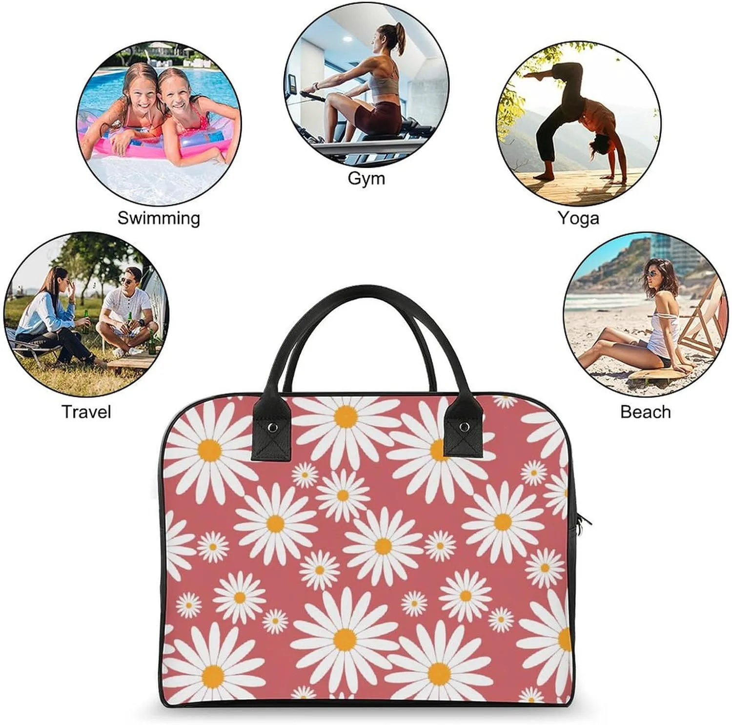 Unisex Crossbody Nylon Colorful Butterfly Elegant Handbag for Traveling 13" X 19" X 8"