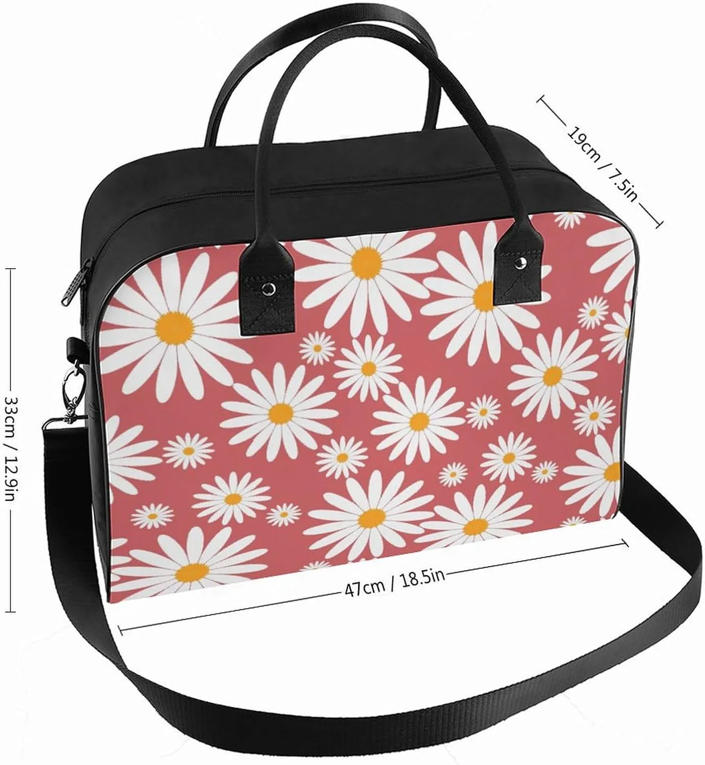 Unisex Crossbody Nylon Colorful Butterfly Elegant Handbag for Traveling 13" X 19" X 8"