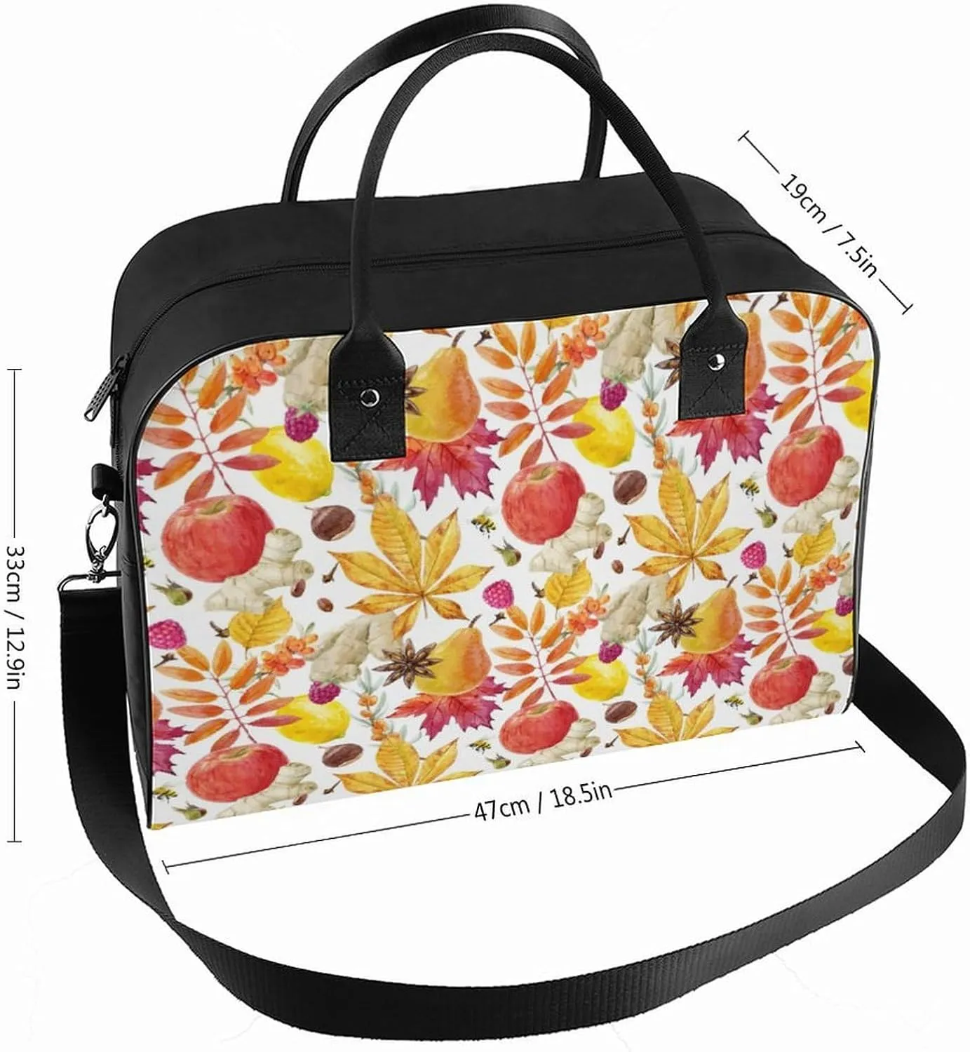 Unisex Crossbody Nylon Santa Gifts Novelty Handbag for Travel 13" X 19" X 8"