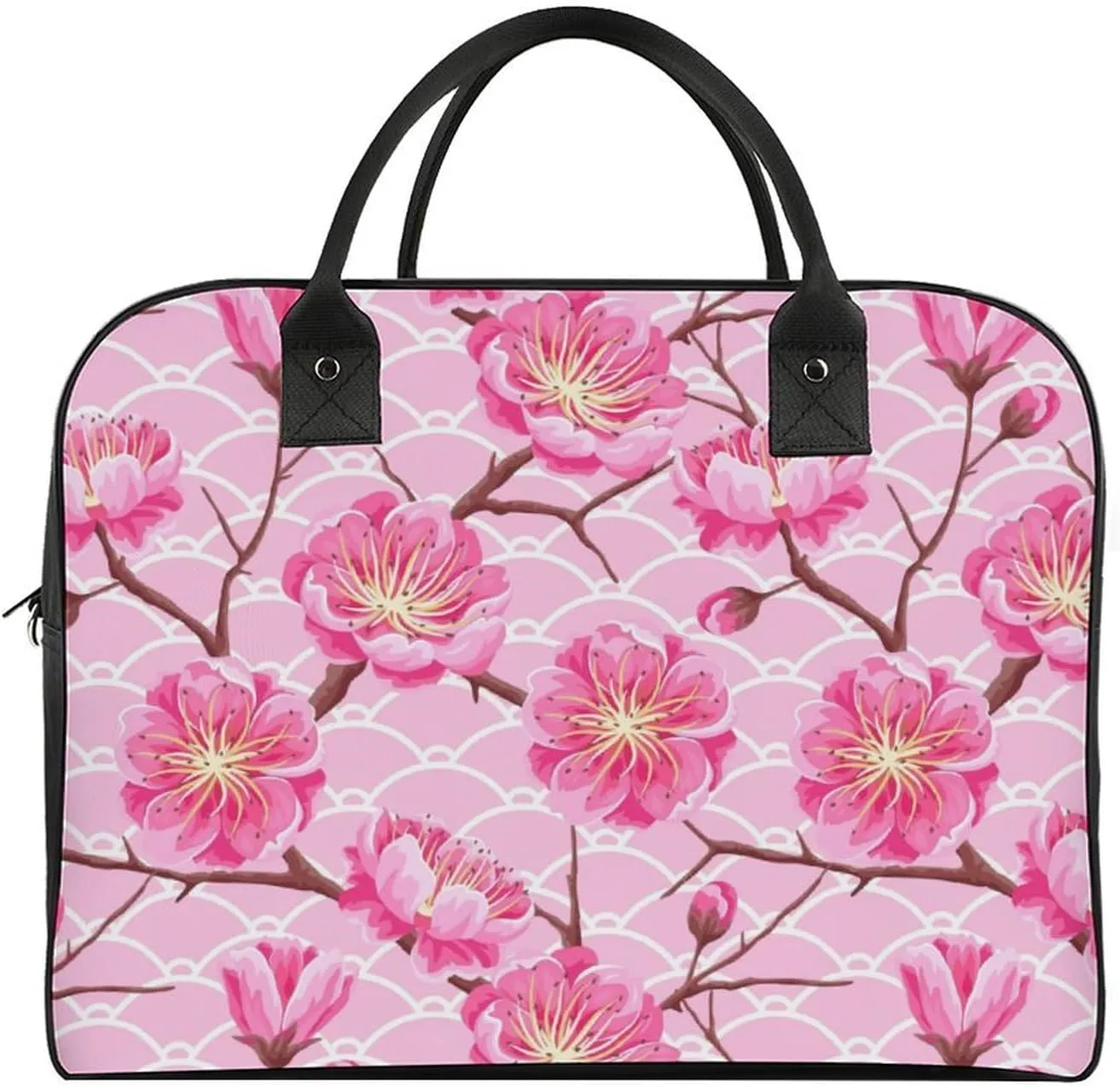 Unisex High-capacity Nylon Colorful Butterfly Aesthetic Handbag for Business Trip 13" X 19" X 8"