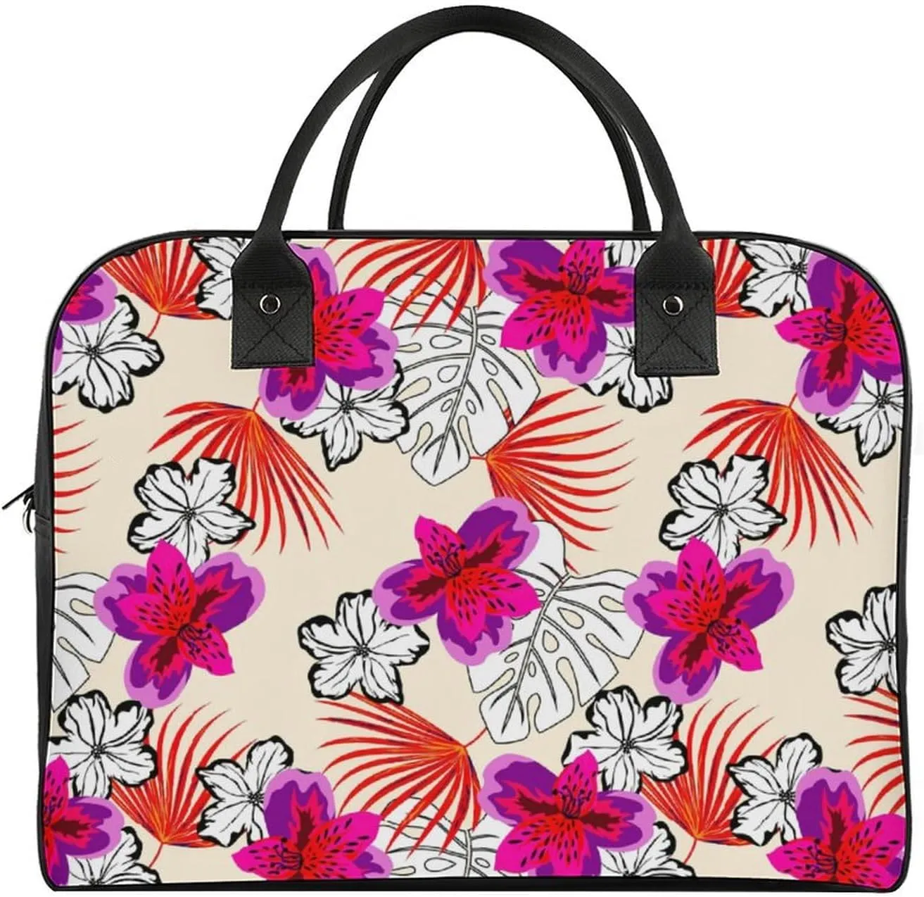 Unisex Large Capacity Nylon French Lavender Fashion Handbag for Traveling 13" X 19" X 8"