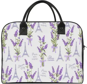 Unisex Large Capacity Nylon French Lavender Fashion Handbag for Traveling 13" X 19" X 8"