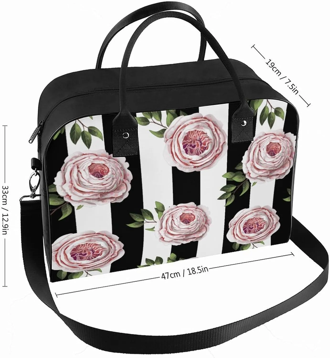 Unisex Shoulder Nylon Santa Gifts Modern Handbag for Journey 13" X 19" X 8"