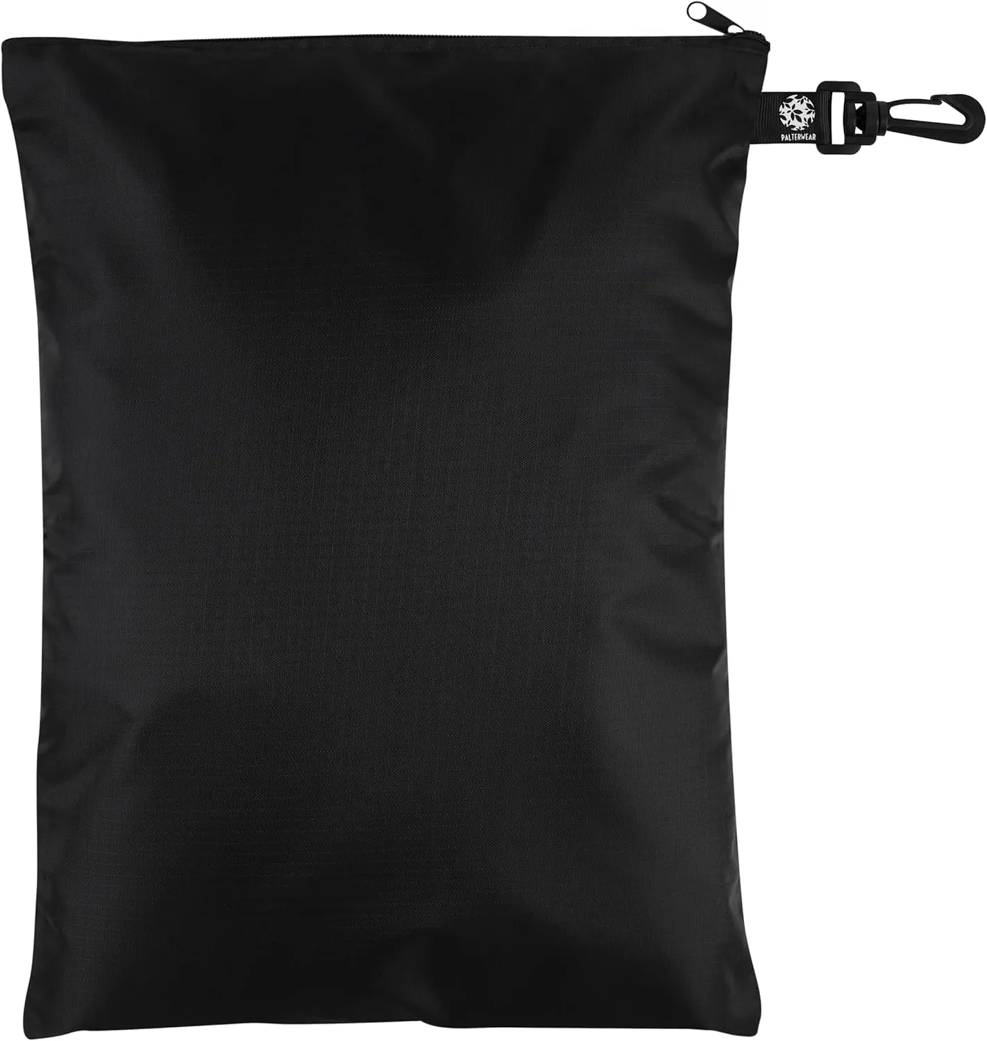 Utility Bag - Tear-resistant Nylon Bag with Zipper Closure and Easy Fastening Hook - Set of 4 (Black, 12 x 16 inch)