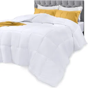 Utopia Bedding Comforters Twin XL Size, All Season Duvet Insert, Down Alternative Box Stitched Bed Comforter with Corner Tabs, Machine Washable (White)