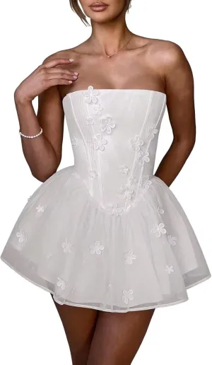 UZN Mini Wedding Dresses 2025 for Women Short Bridal Gown with Lace Reception Gowns for Bride