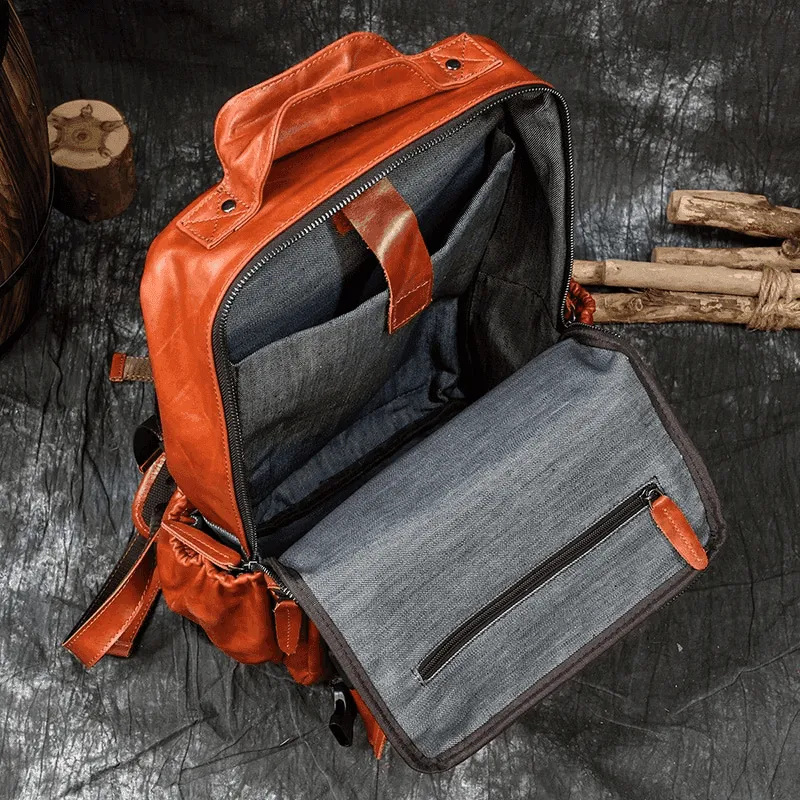 VacationGrabs Unisex Leather Backpacks - Sleek & Stylish